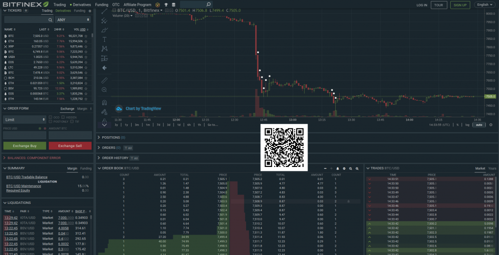 Anmelden bei bitfinex